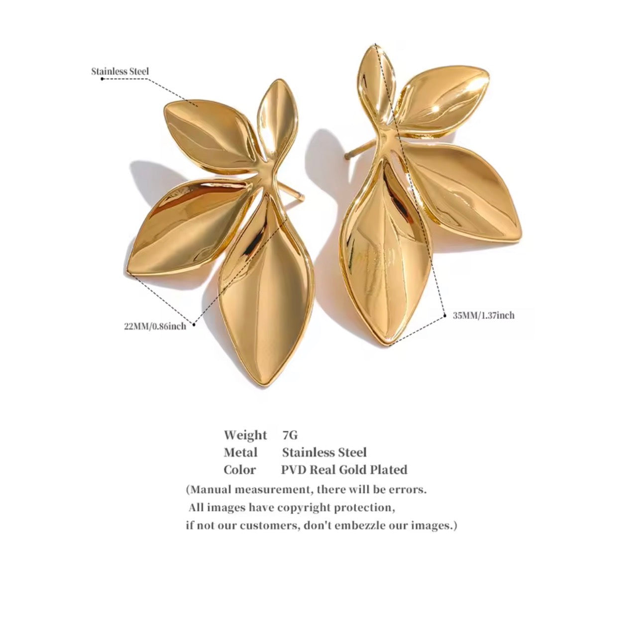 GOLDEN LEAF EARRINGS