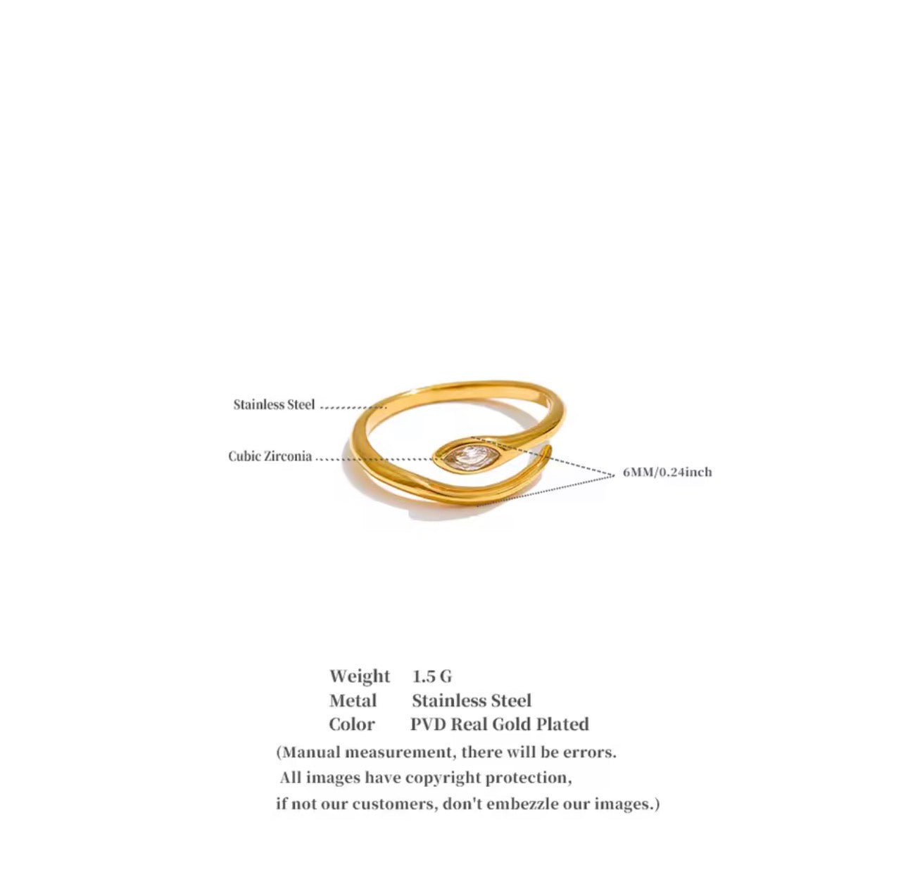 SERPENT ADJUSTABLE RING