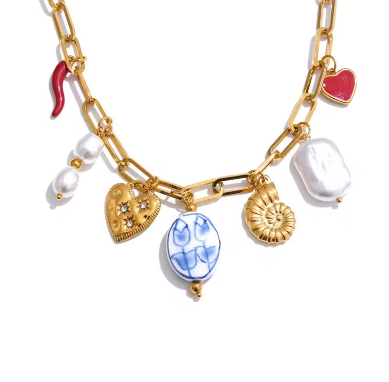 AMALFI COAST ECLECTIC CHARM NECKLACE
