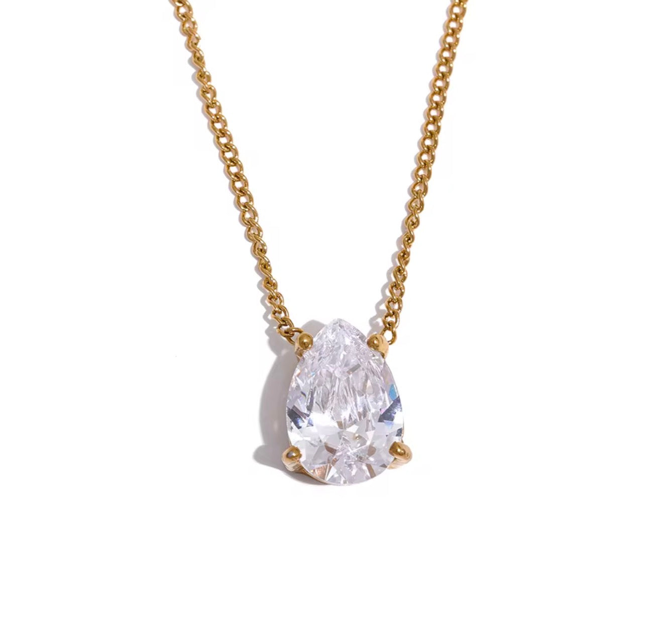 PEAR-CUT CRYSTAL NECKLACE