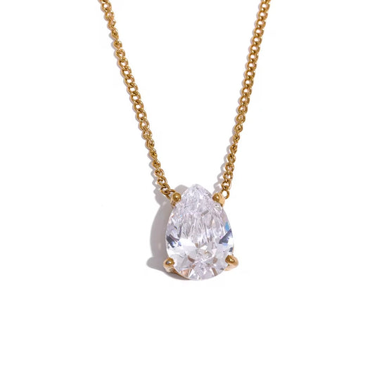 PEAR-CUT CRYSTAL NECKLACE