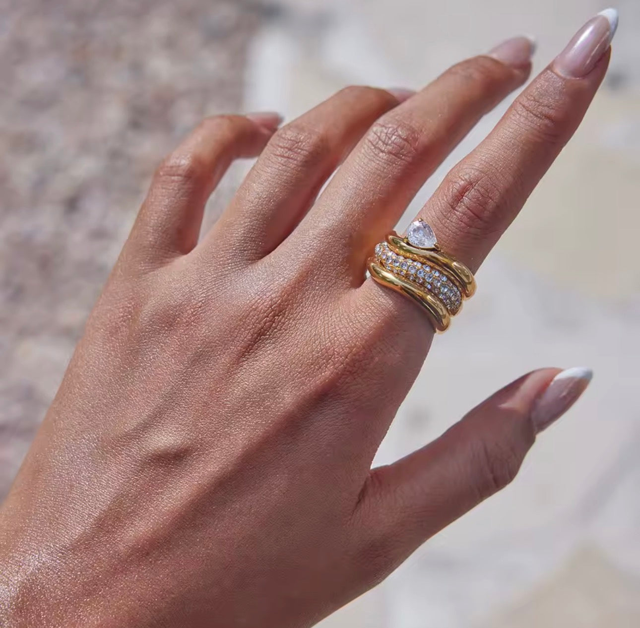 TRIO GLAMOUR RING SET
