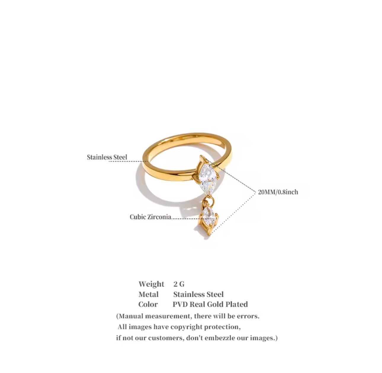 LUNA DROP RING
