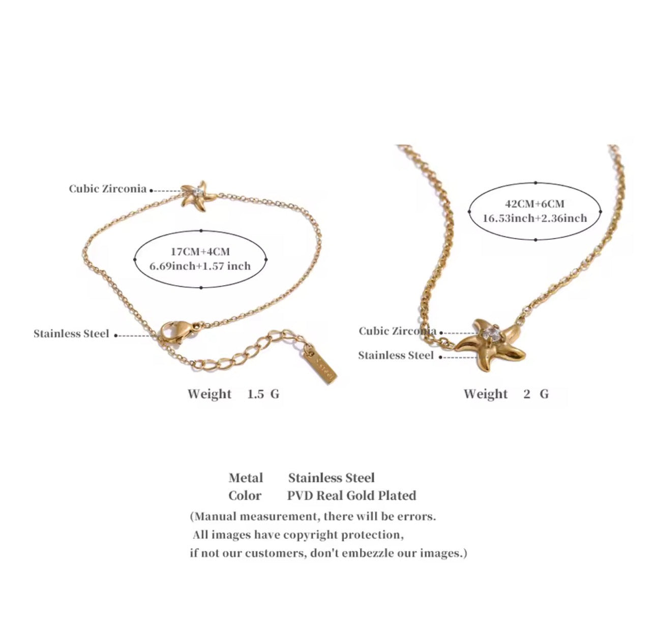 GOLDEN STARFISH SET