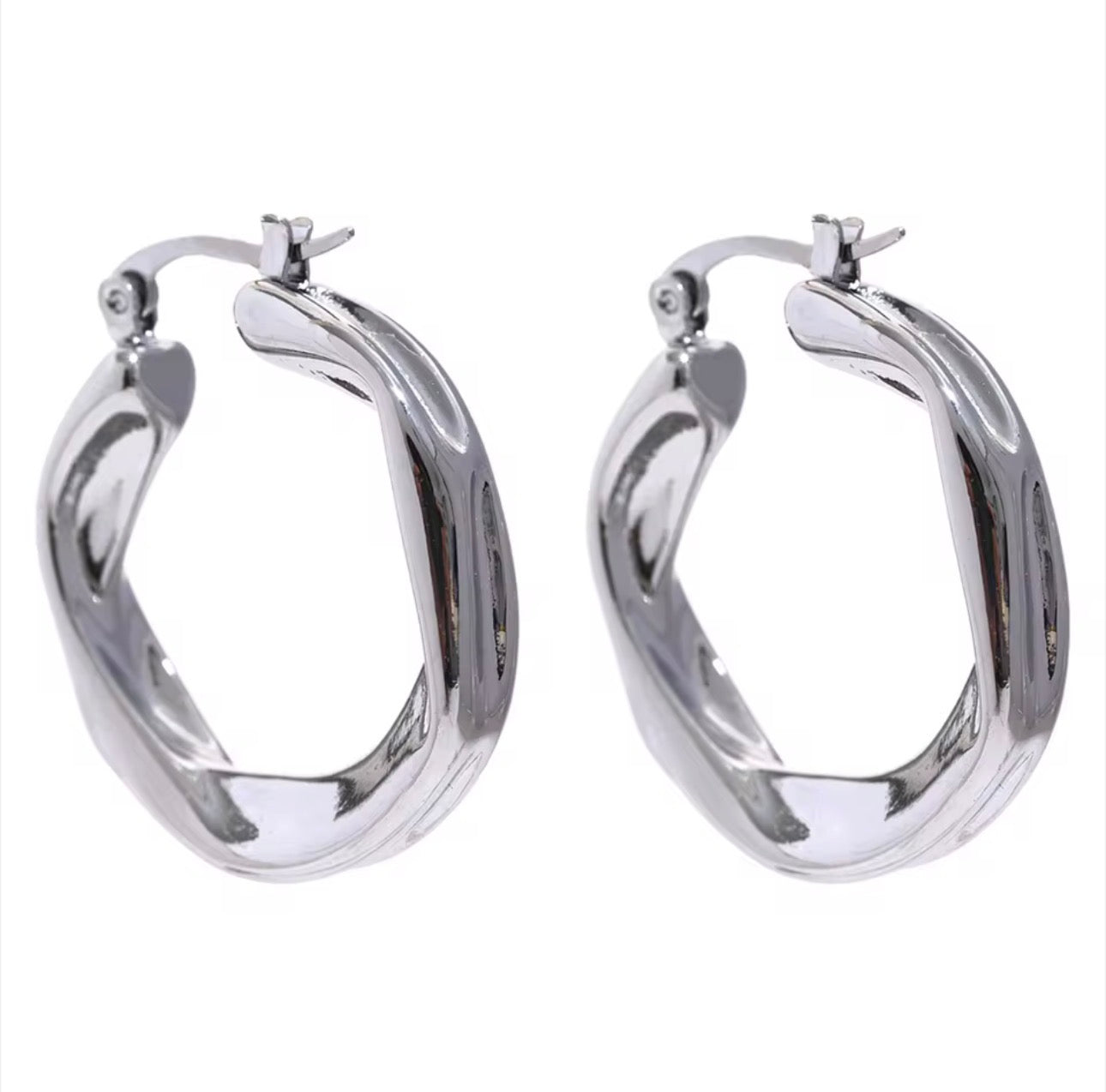 TWISTED HOOP EARRINGS