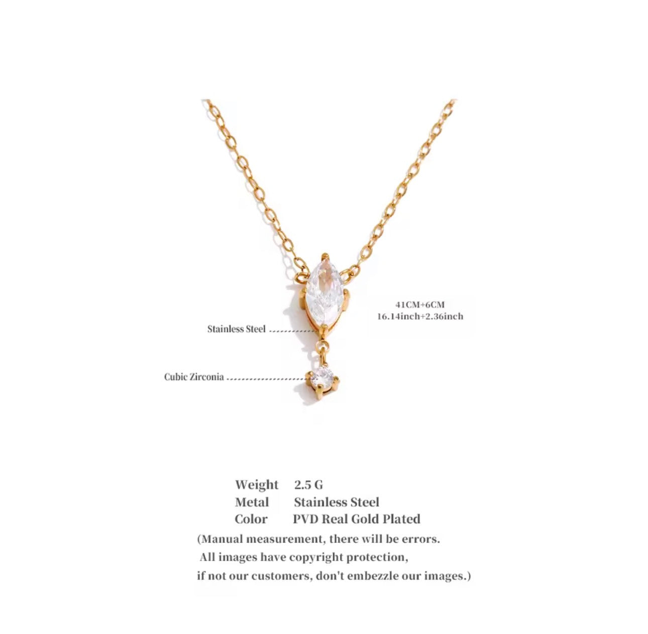 CELESTIA DROP NECKLACE