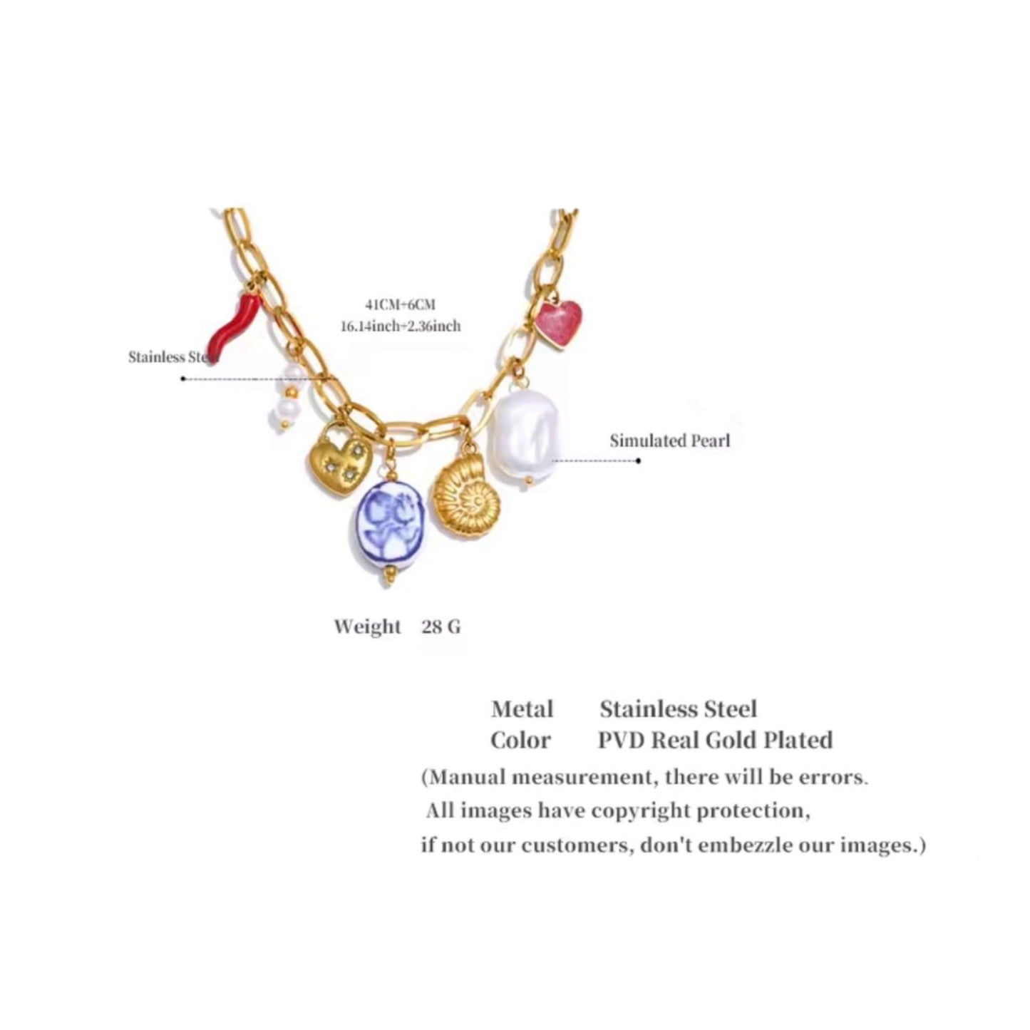 AMALFI COAST ECLECTIC CHARM NECKLACE
