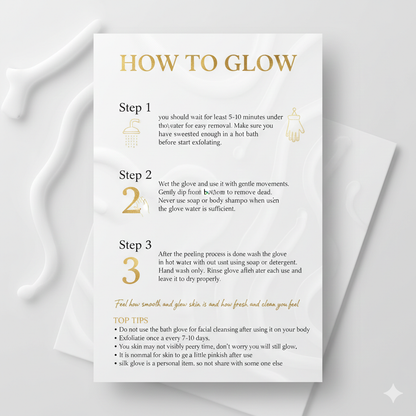 Body exfoliating silk glove